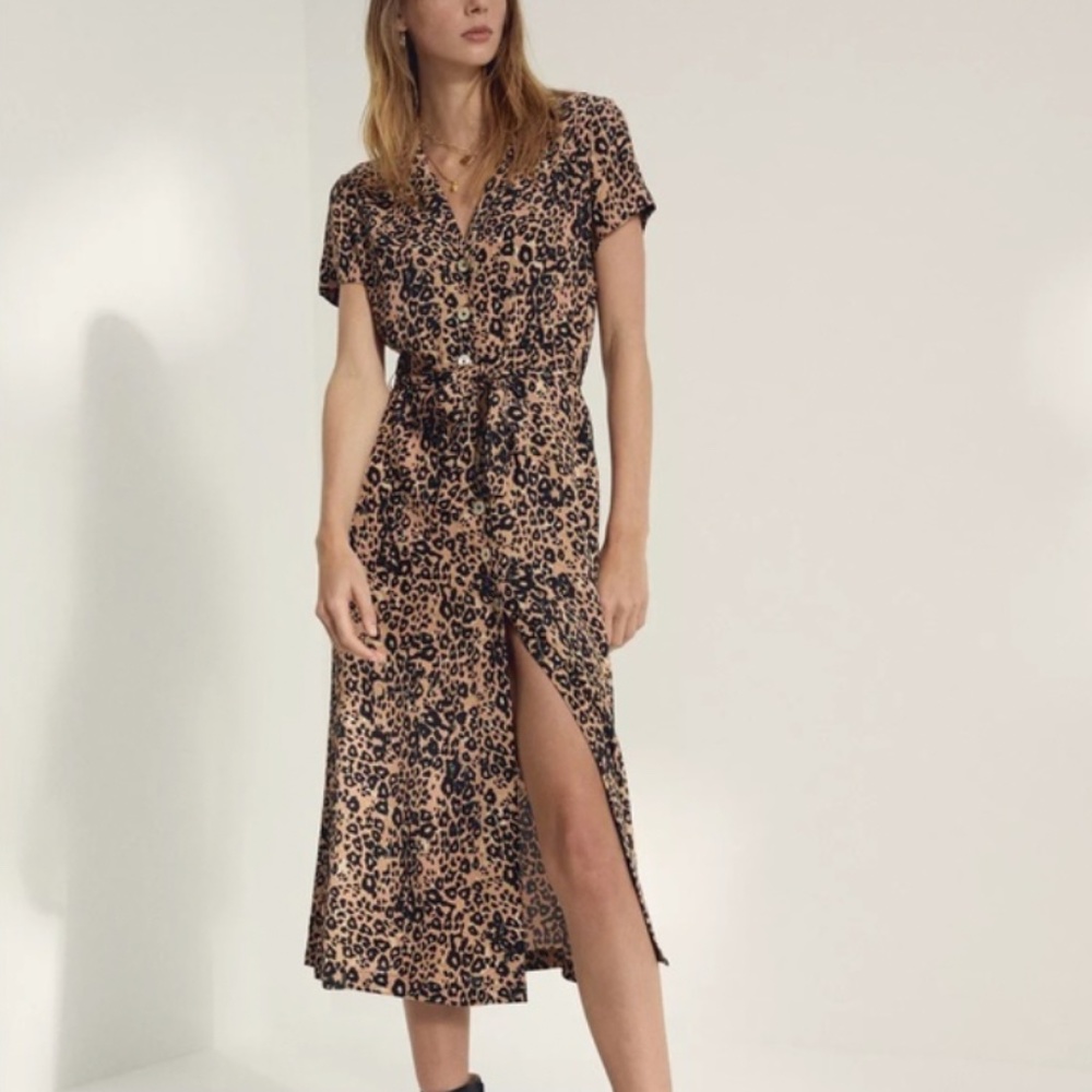 Aritzia Wilfred Leopard Dress